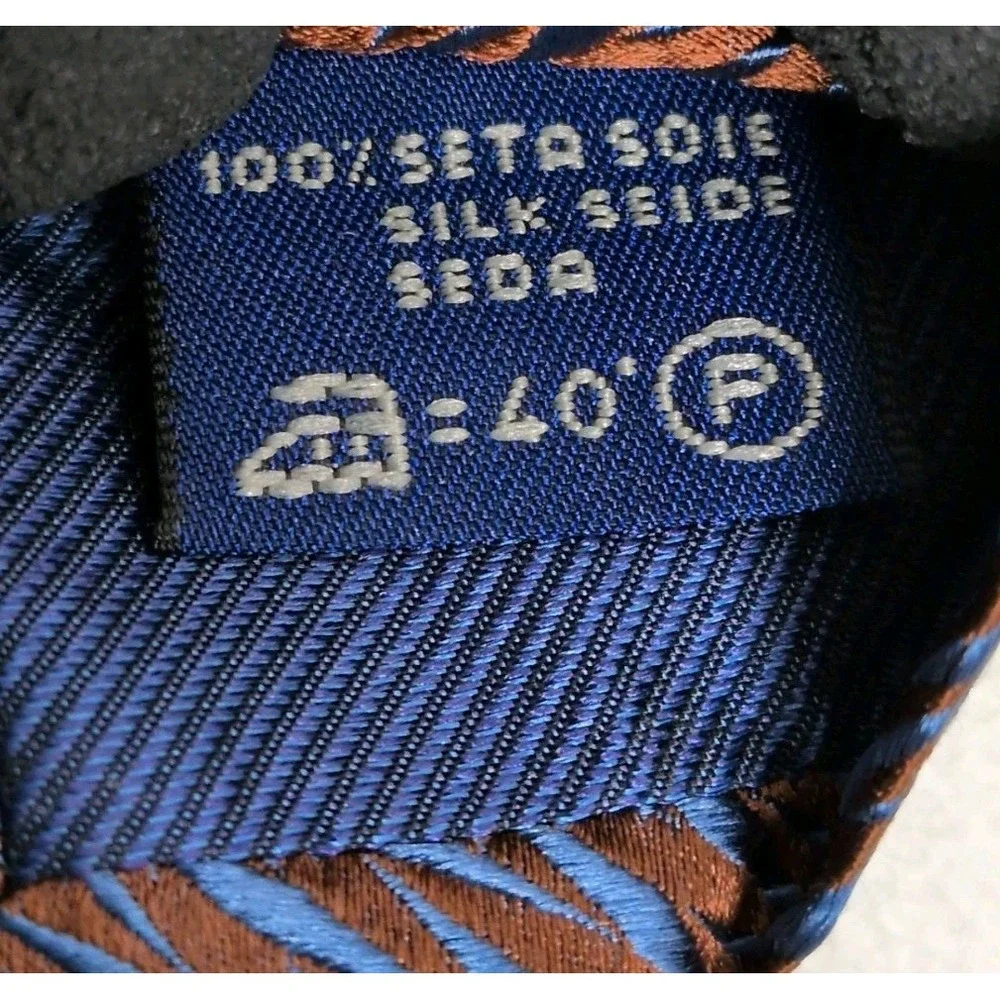 Hugh Parsons Men's Necktie 100% Silk Woven Geometric‎ Made In Italy NWT